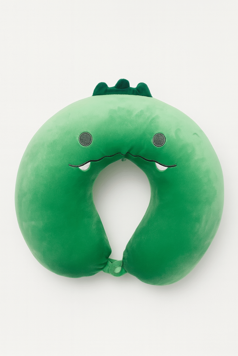 Coussin de voyage – Design Animal Vert