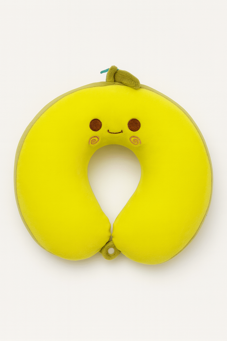 Coussin de voyage – Design Animal Jaune