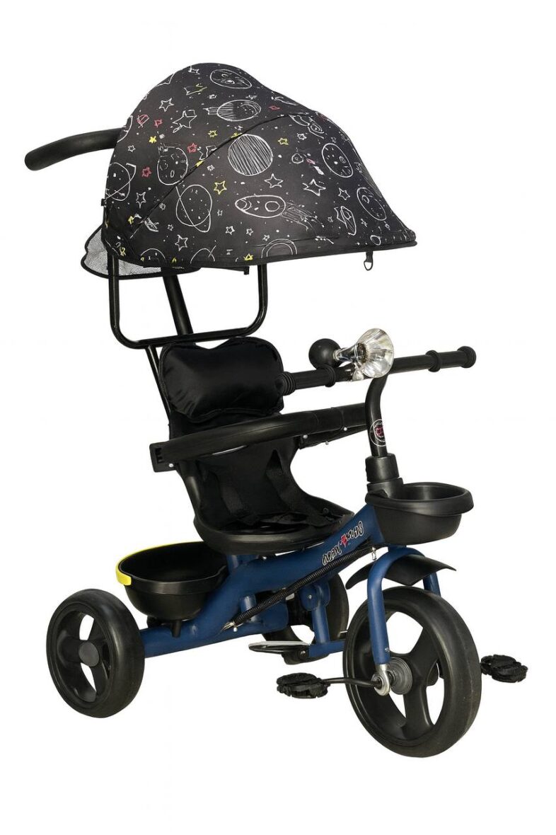 Tricycle Bébé 3 en 1 Bleu & Noir