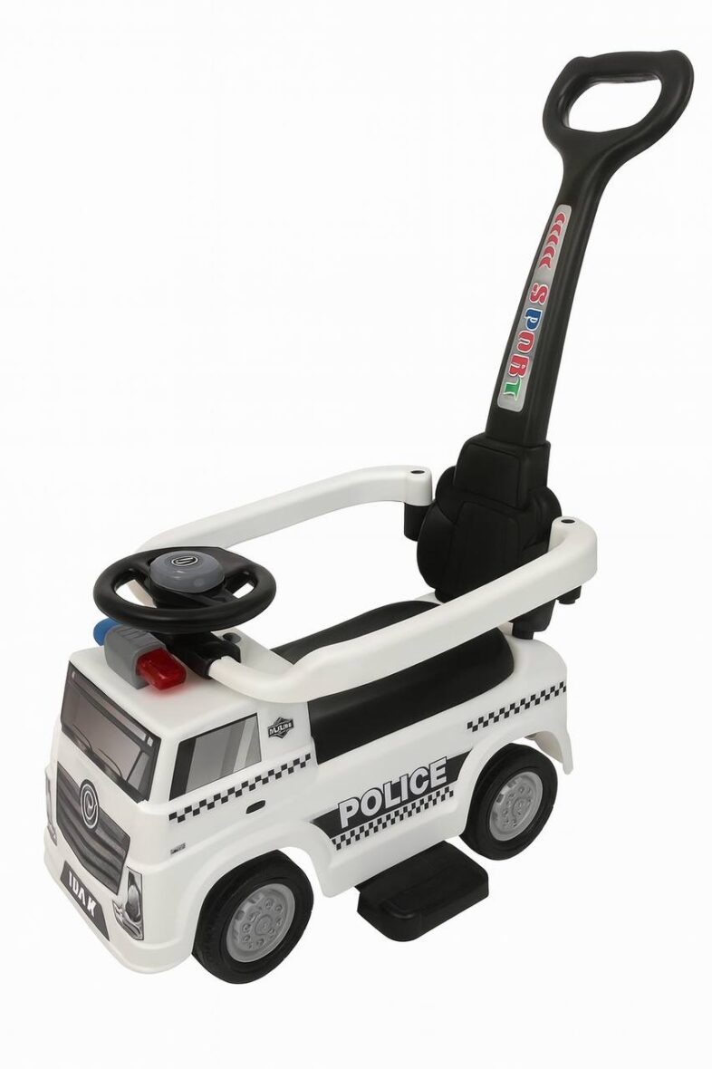 Auto Poussoir Police – Blanc