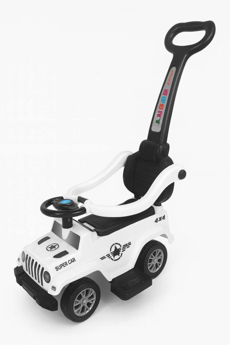 Auto Poussoir 4×4  – Design Jeep Blanc