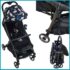 Poussette 9136 – Design Pliable Ultra-Compact avec Canopy Motif Animaux