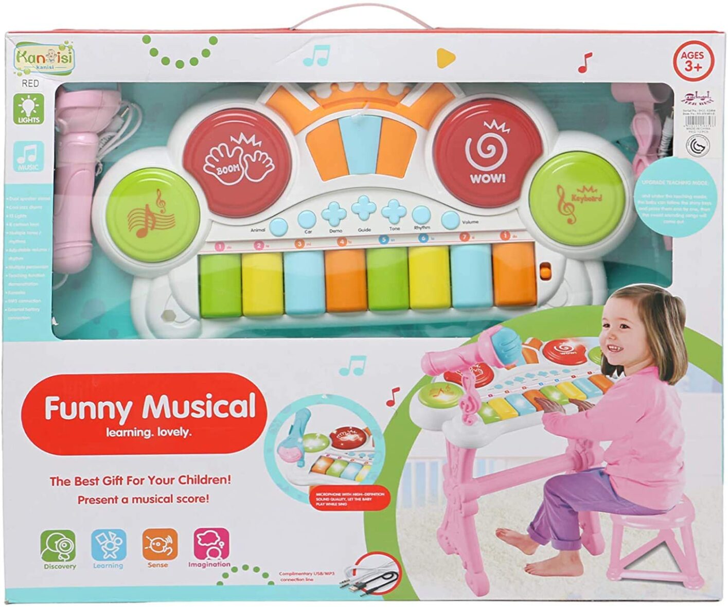 Piano musical pour enfants de marque Kanisi.