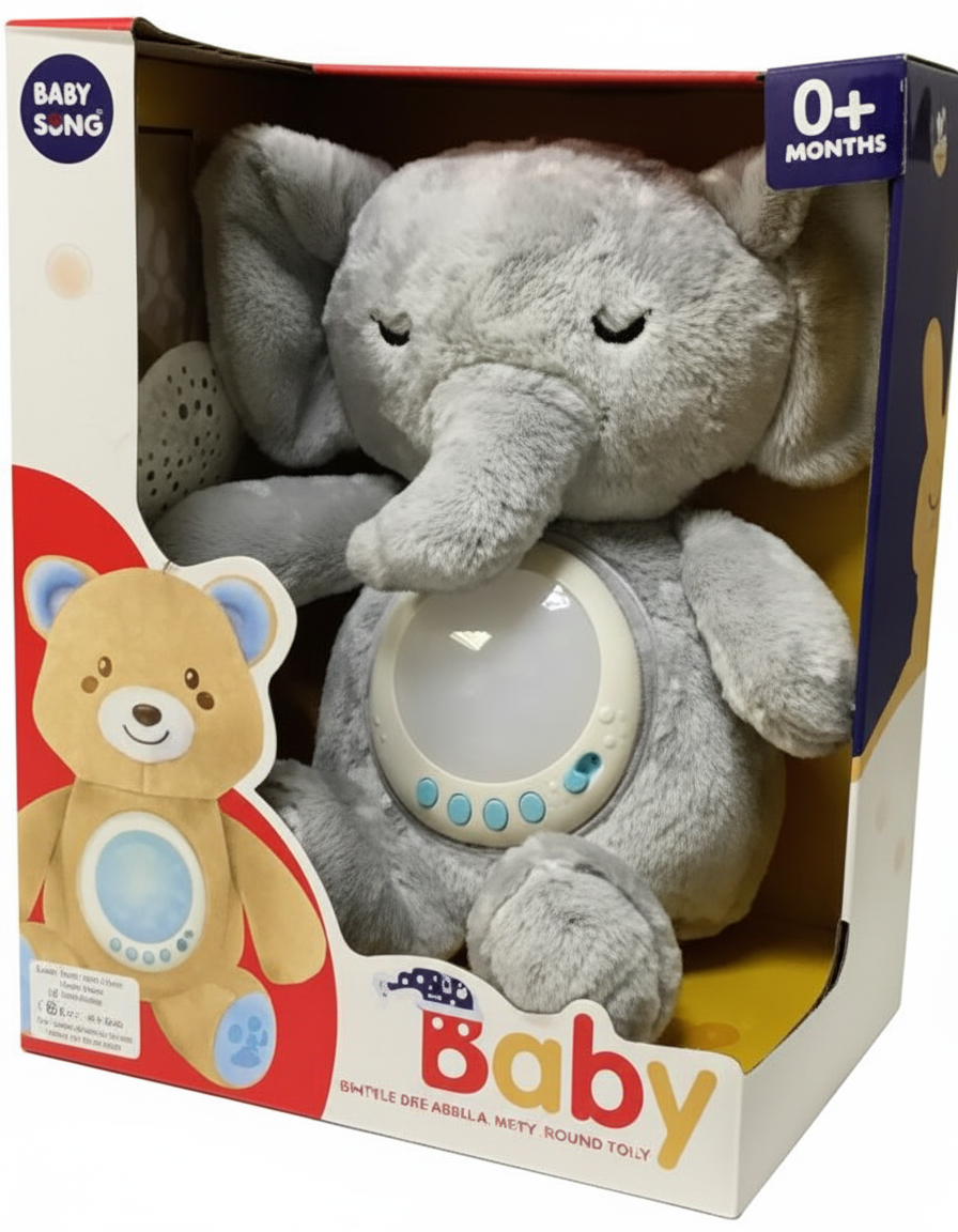Un éléphant en peluche Pour aider les bébés à s’endormir