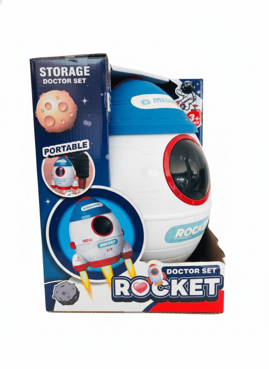 Ensemble de jeu médical en forme de fusée