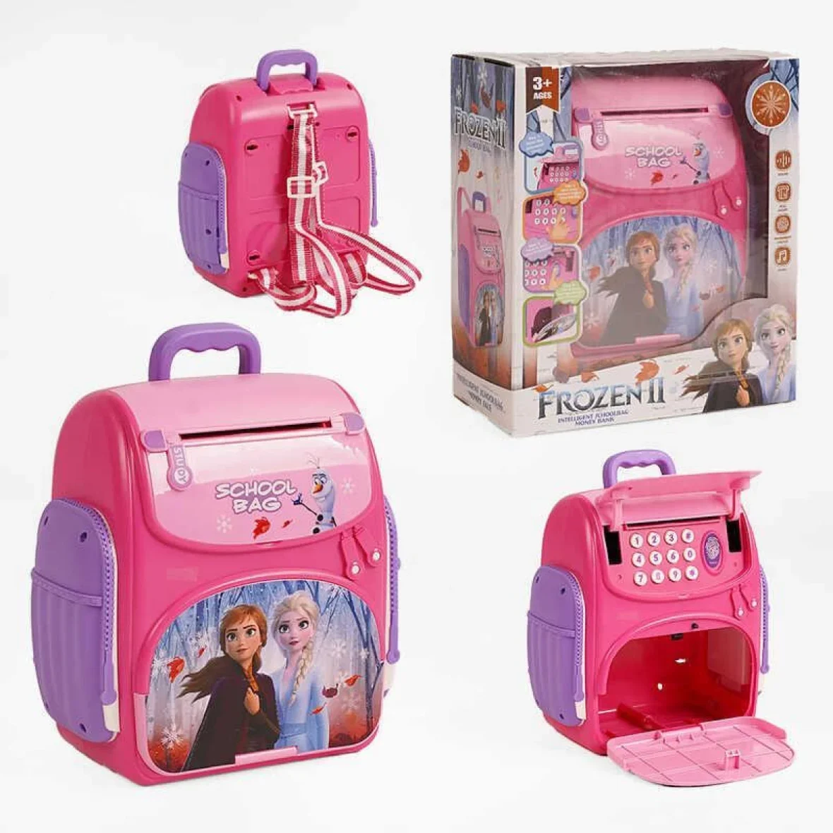 Tirelire électronique en forme de sac à dos – Intelligent Schoolbag Money Bank