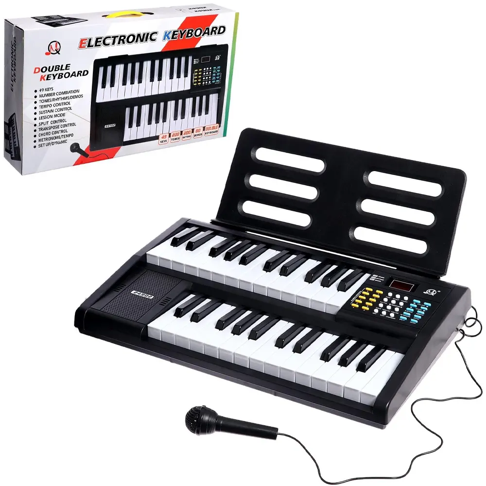 Double Piano de 49 Touches avec Microphone