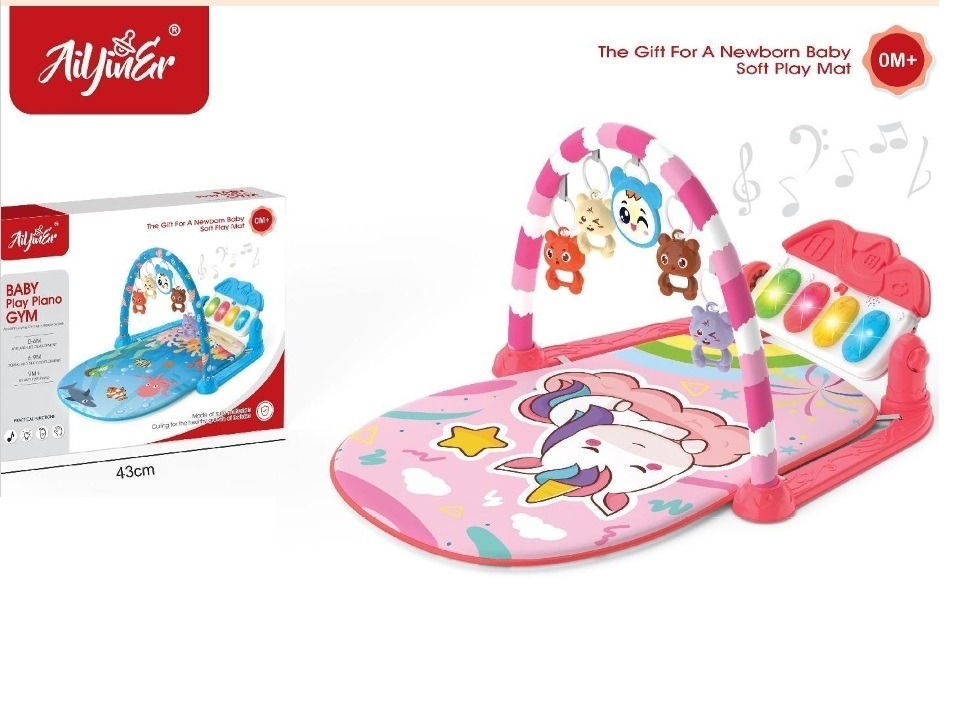 Tapis d’éveil musical pour bébé – Baby Play Piano Gym