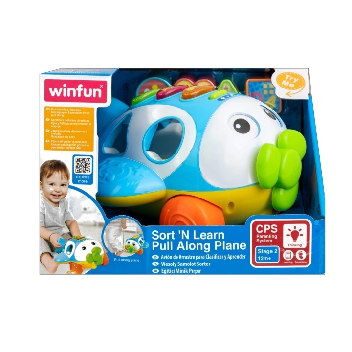 Sort ‘N Learn Pull Along Plane – WinFun