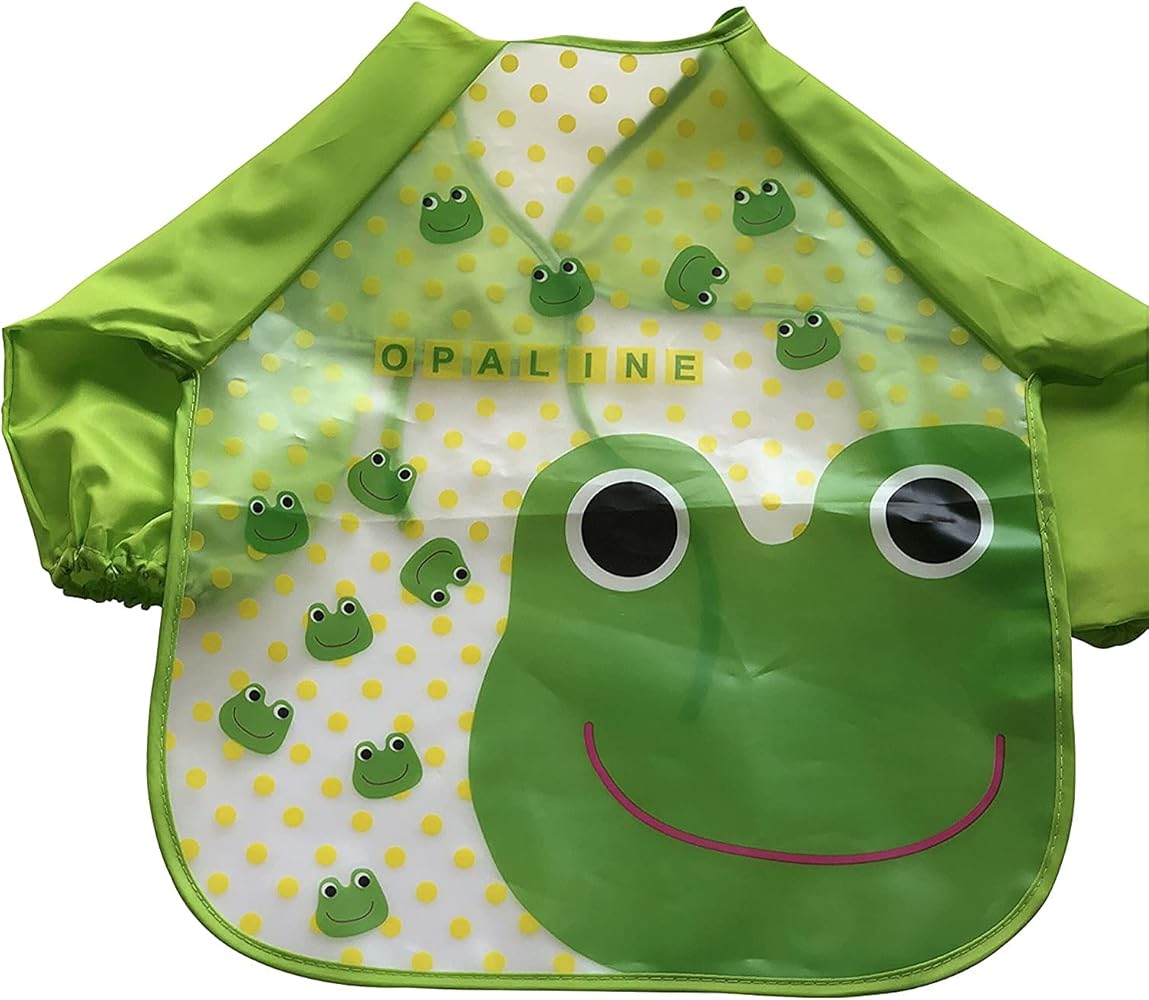 Bavoir tablier imperméable à manches longues pour bébé