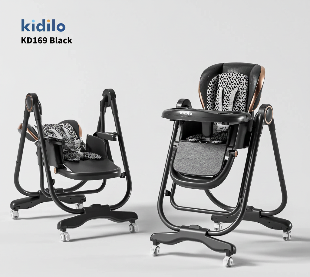 Chaise Haute + Balançoire 2-en-1 Kidilo KD169