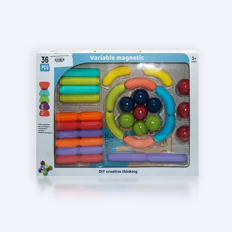 Jeu de Construction Magnétique – 36 Pièces