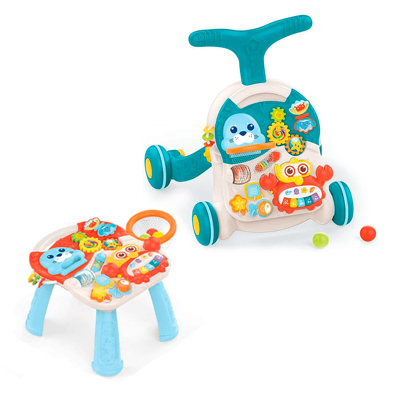 Trotteur Marcheur Pousseur 2 en 1 avec Table d’Activité