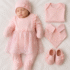 Ensemble Sortie Clinique Dentelle Rose