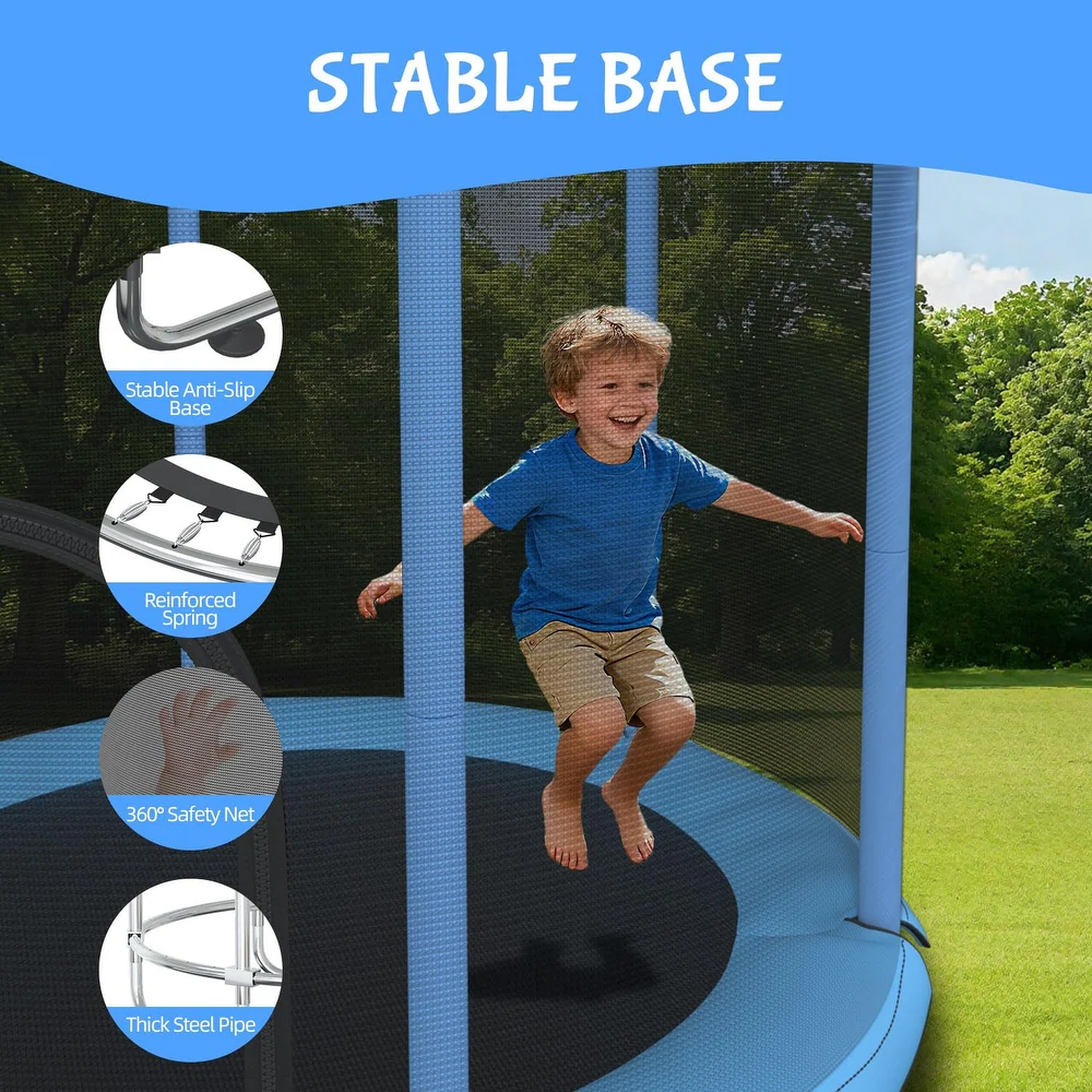 Kids-Trampoline-5FT-Adjustable-Toddler-Trampoline-with-Safety-Enclosure