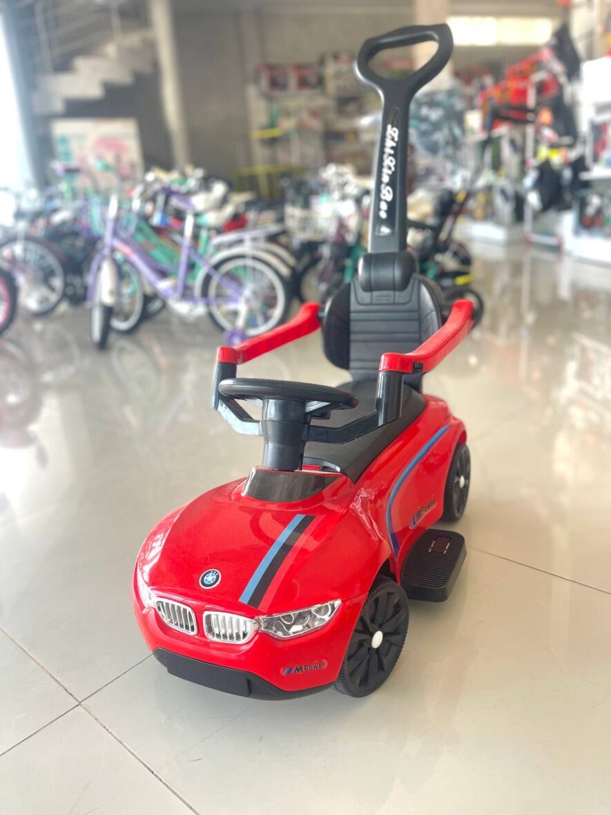 Auto Poussoir Bébé Quadricycle avec Poignée Parentale