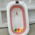 Baignoire Pliable Bébé avec Thermomètre Digital – Rose & Blanc