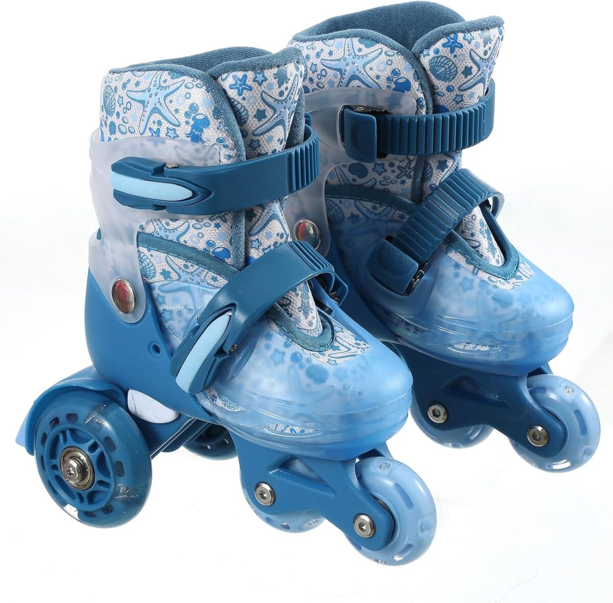 Beauenty Patins à Roulettes Enfant Réglables – Quad – 2 à 8 Ans
