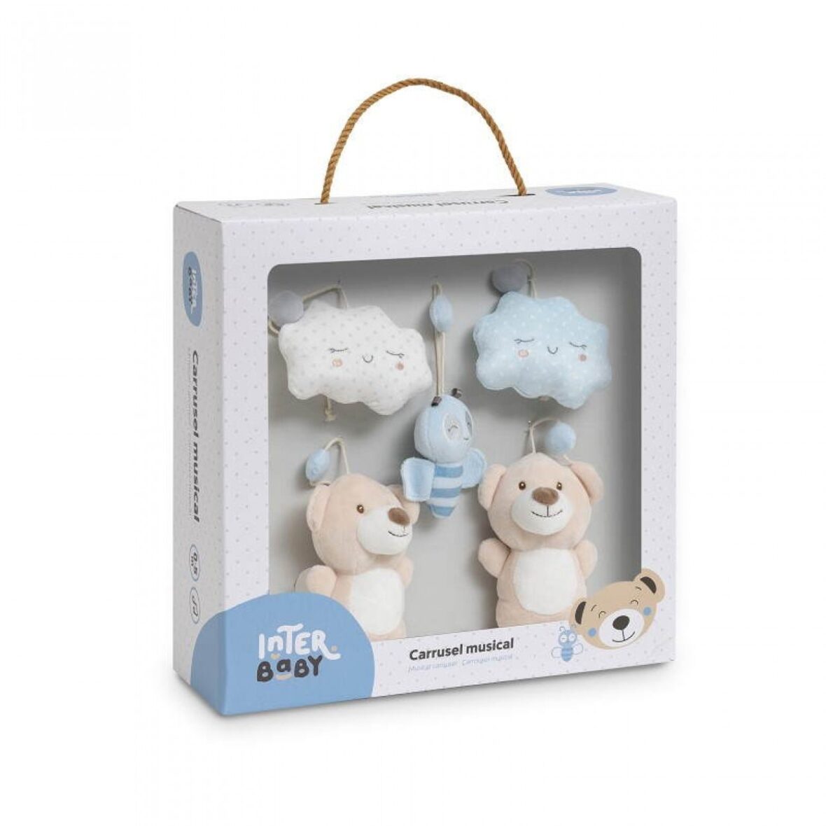 Manège Musical pour Bébé – Bleu / Rose