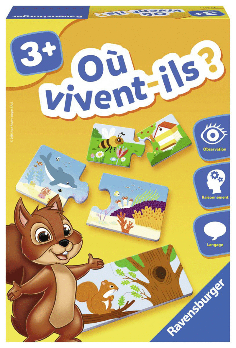 Ravensburger – Où vivent-ils ? 24037 – Jeu Éducatif dès 3 Ans