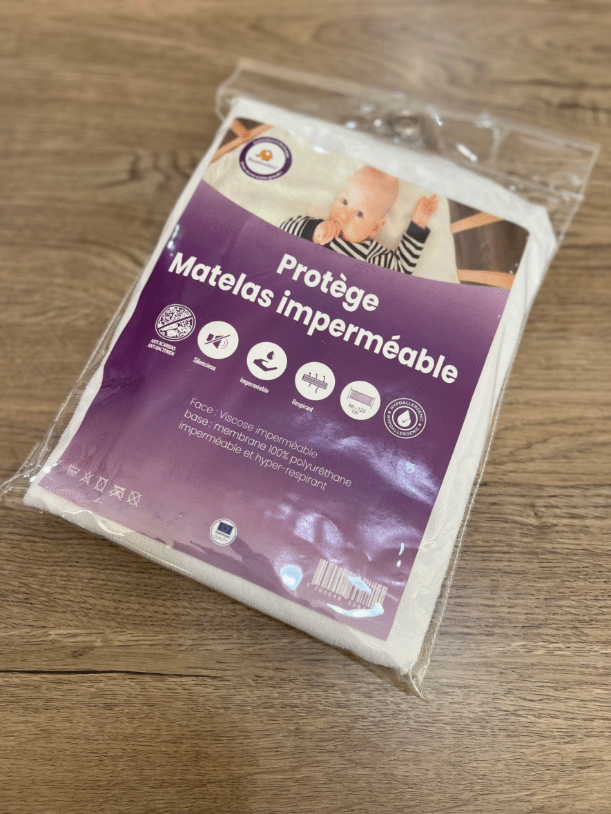 Protège Matelas Imperméable Bébé Roudoudou – 60×120 cm