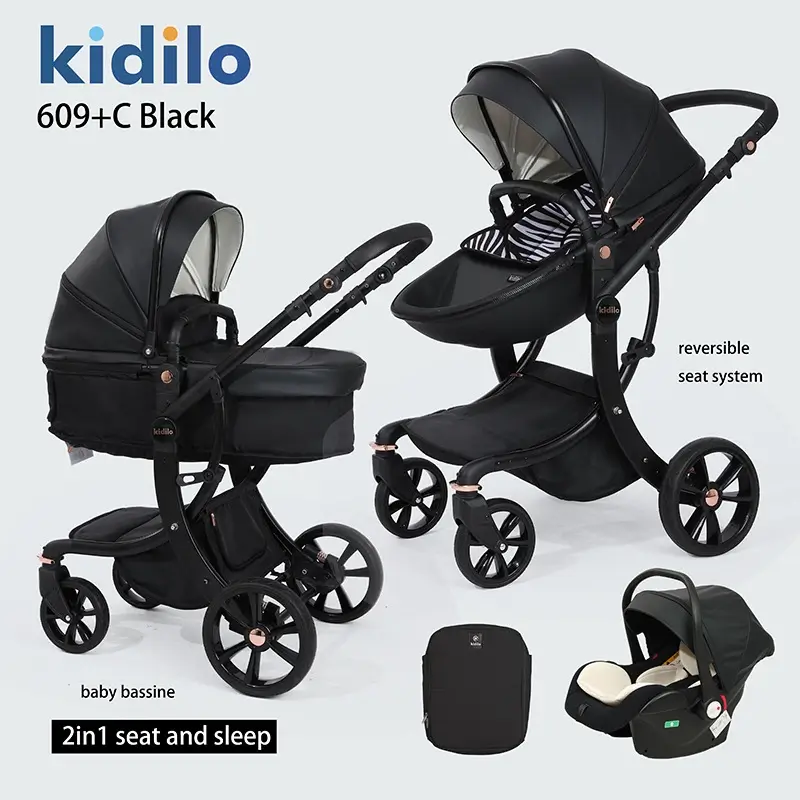 Poussette Bébé Kidilo 609+C Réversible