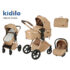 Poussette Bébé Kidilo V8 3 en 1 – Pliable et Grande Hauteur